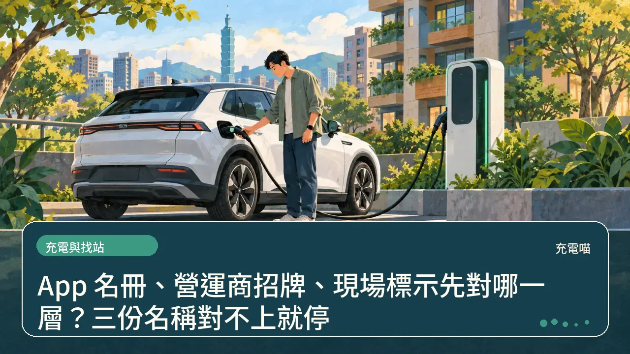 App 名冊、營運商招牌、現場標示先對哪一層?三份名稱對不上就停主題插畫