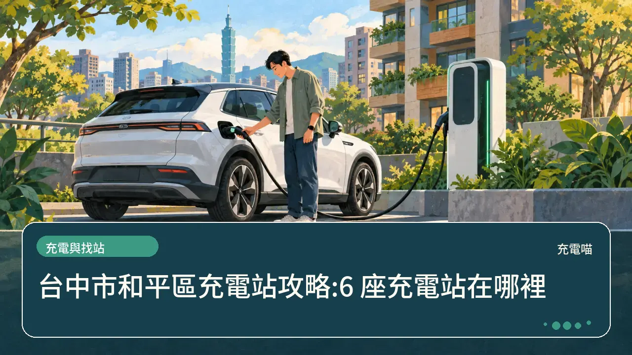 台中市和平區充電站攻略:6 座充電站在哪裡主題插畫