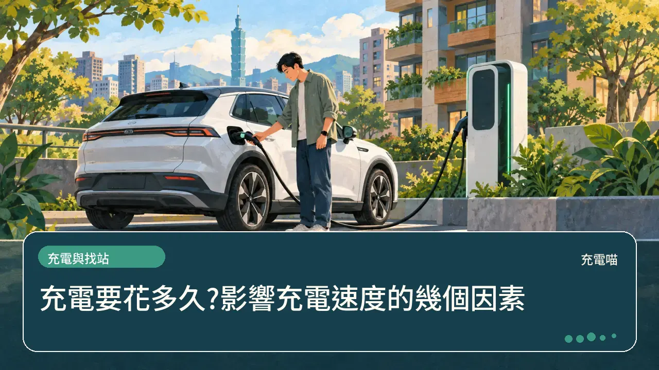 充電要花多久?影響充電速度的幾個因素主題插畫