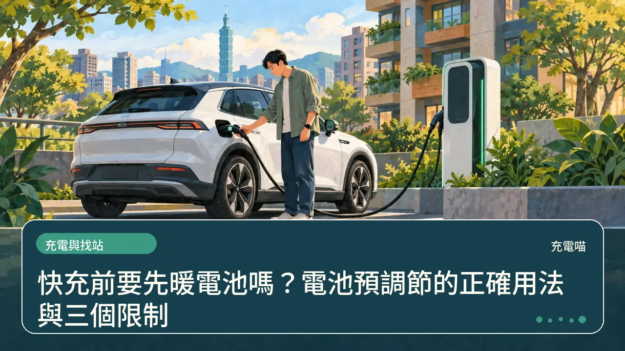 快充前要先暖電池嗎?電池預調節的正確用法與三個限制主題插畫